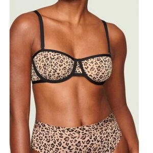 Cuup Balconette Bra in Leopard Sz 36E (36E)